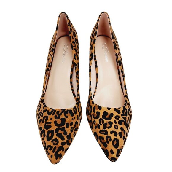 Leopard Print Pointed Toe Stiletto high Heels Size 10 By Forever animal print - Picture 11 of 14